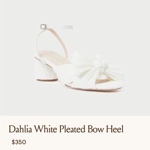 Loeffler Randall Dahlia white pleated bow heel